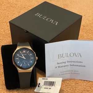 BULOVA CURV 98R239 ROSE GOLD DIAMOND WATCH